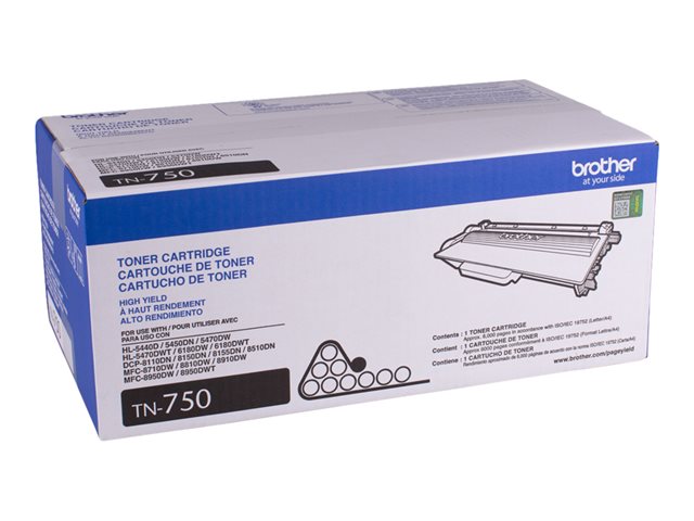 Brother TN-750 High Yield Black Toner
